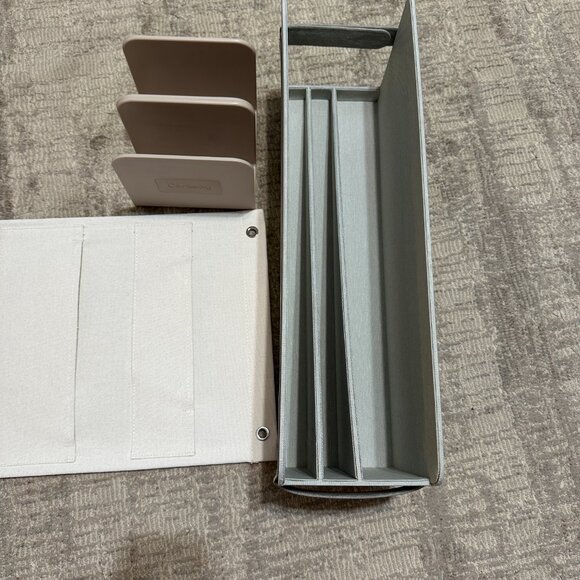 CARAWAY Home Pan Lid Tray Holders Organizers Storage Beige Taupe Gray NEW - Picture 3 of 9